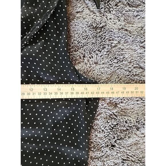 NEW YORK & COMPANY Size M Black White Squares Stretch Womens Formal Top Office - Picture 4 of 10